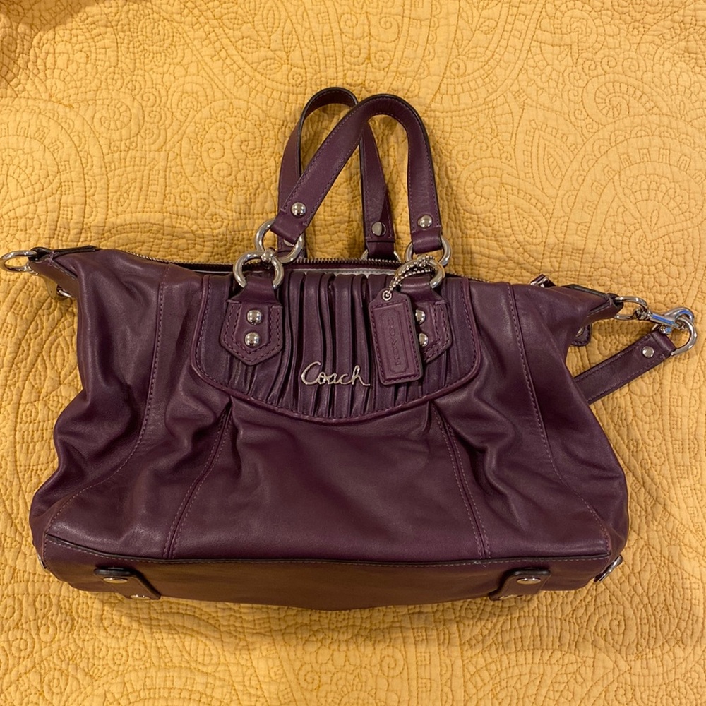 EUC plum Coach purse